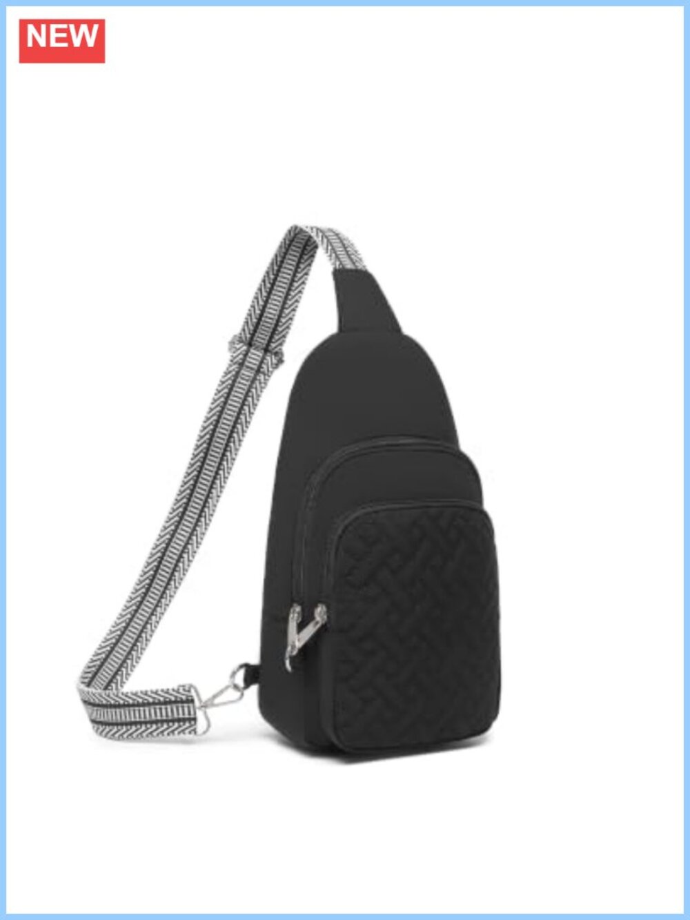 RFID Blocking Anti Theft Sling Crossbody Bag Quilted Nylon Travel Purse